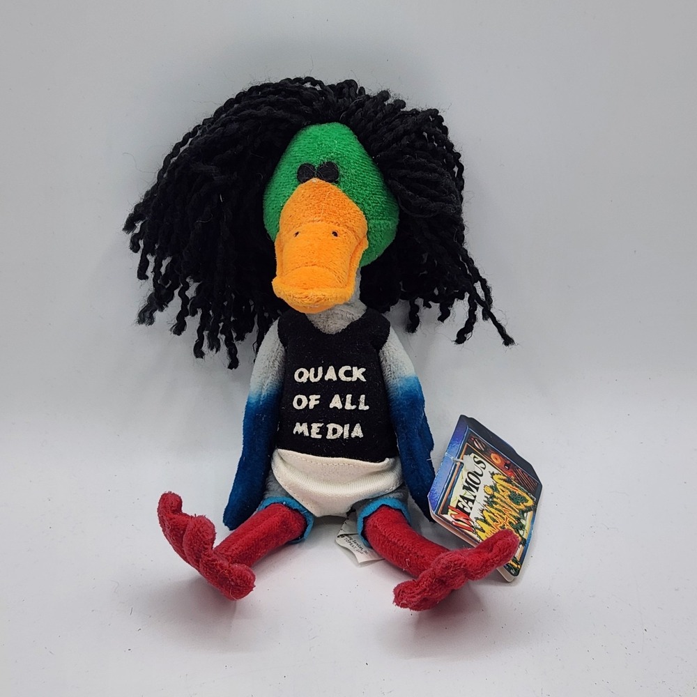 Vtg 1998 Infamous Maniacs Quack of All Media Duck Plush Howard Stern Parody NWT